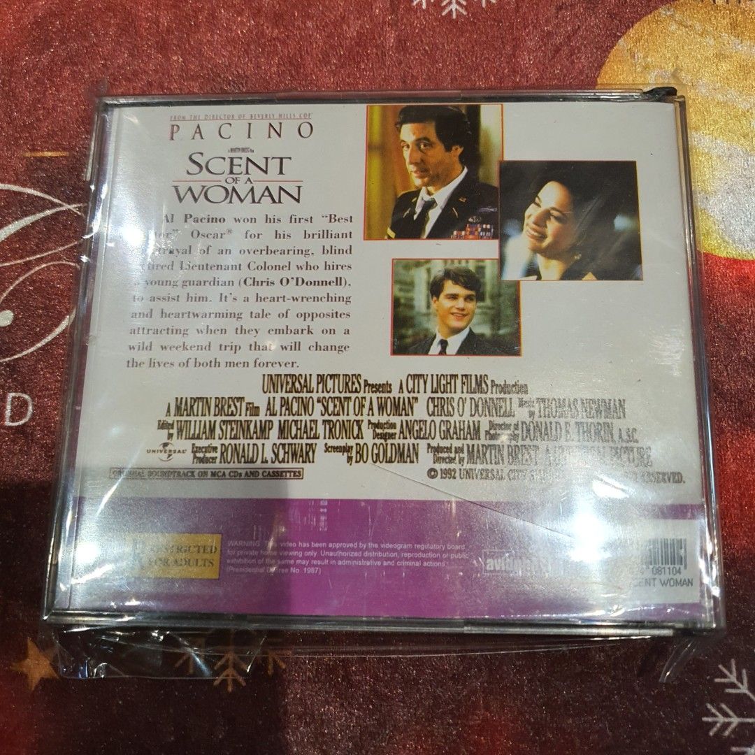 Al Pacino - Scent of a Woman - 3 VCD, Hobbies & Toys, Music & Media