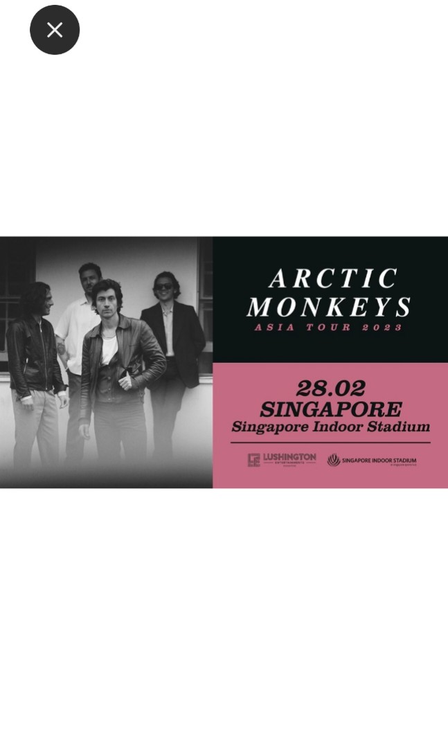 Arctic Monkeys tickets, Tickets & Vouchers, Event Tickets on Carousell