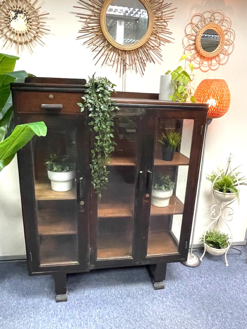 Art deco U Legs display cabinet, Furniture & Home Living, Furniture ...