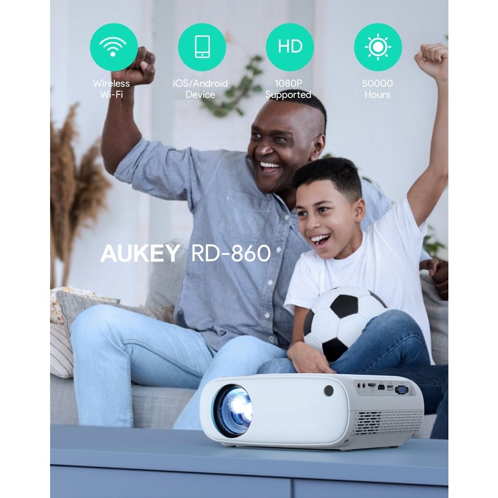 Aukey RD-860 Cinex Mini Portable LED Projector, TV & Home Appliances ...