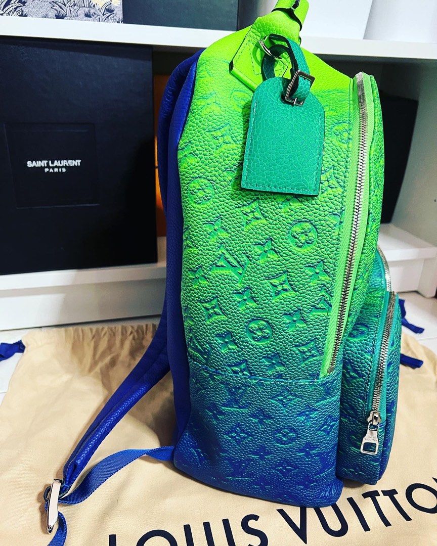 Louis Vuitton Virgil Abloh Blue And Neon Green Gradient Illusion