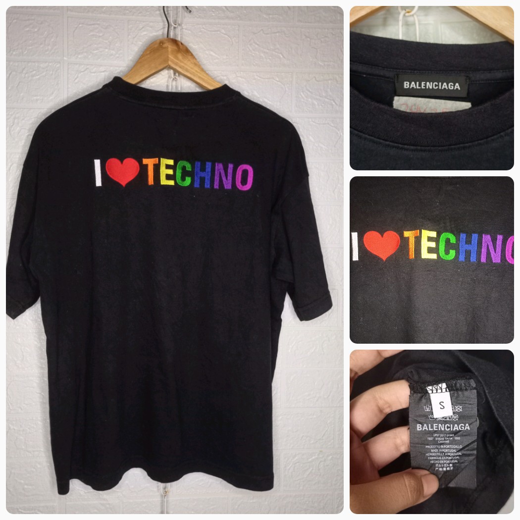バレンシアガ I love TECHNO Tシャツ メンズ Sサイズ