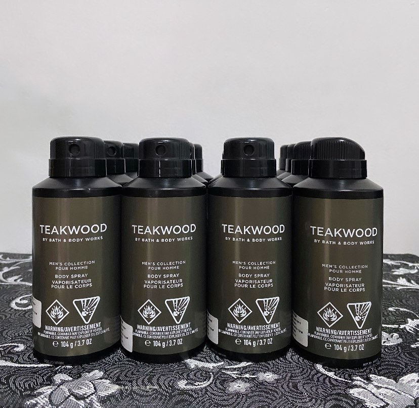 Bath and Body Works Teakwood Body Spray for men, Beauty & Personal Care