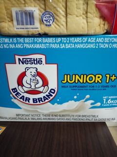 Bear Brand powdered milk Junior 1+,1.6 kg still sealed (shipping fee within Metro Manila-50 pesos)