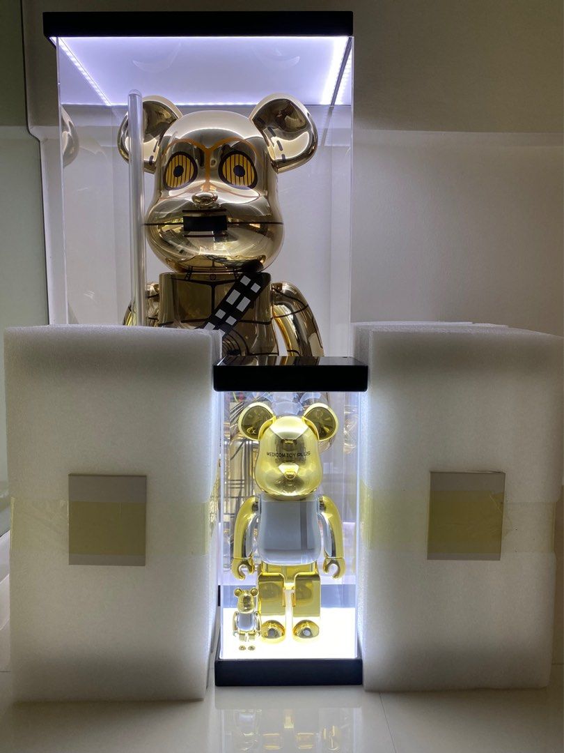 Giant 1000% Bearbrick Light-Up Figure - Made With Real Brick Pieces, Unique Sneakerhead & Art Collector Gift
