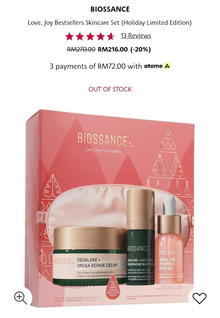 biossance love to travel kit