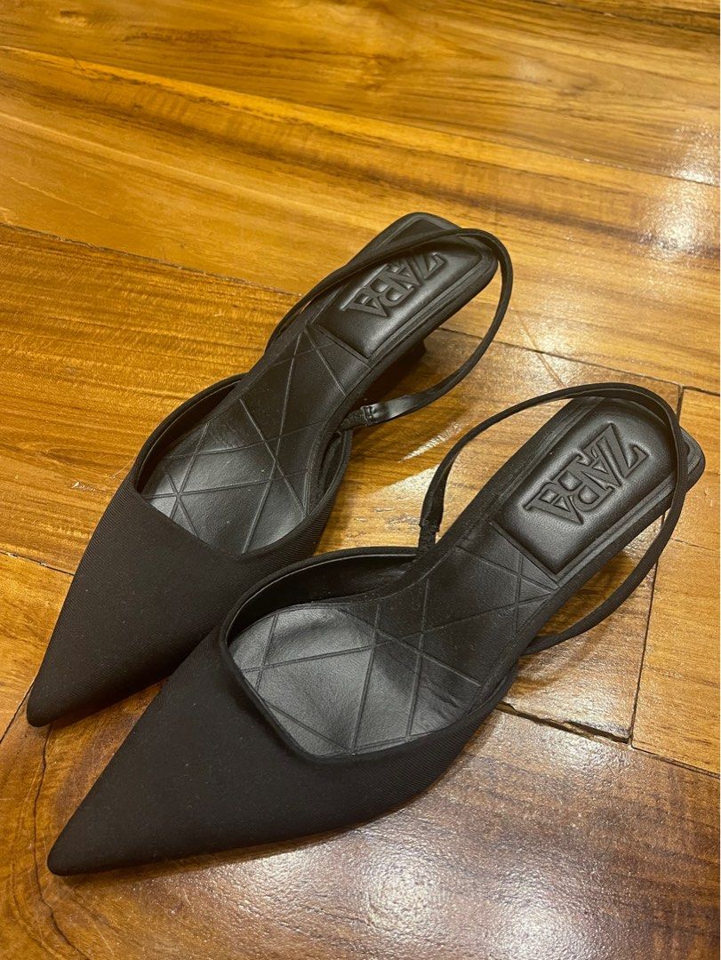 slingback kitten heels zara