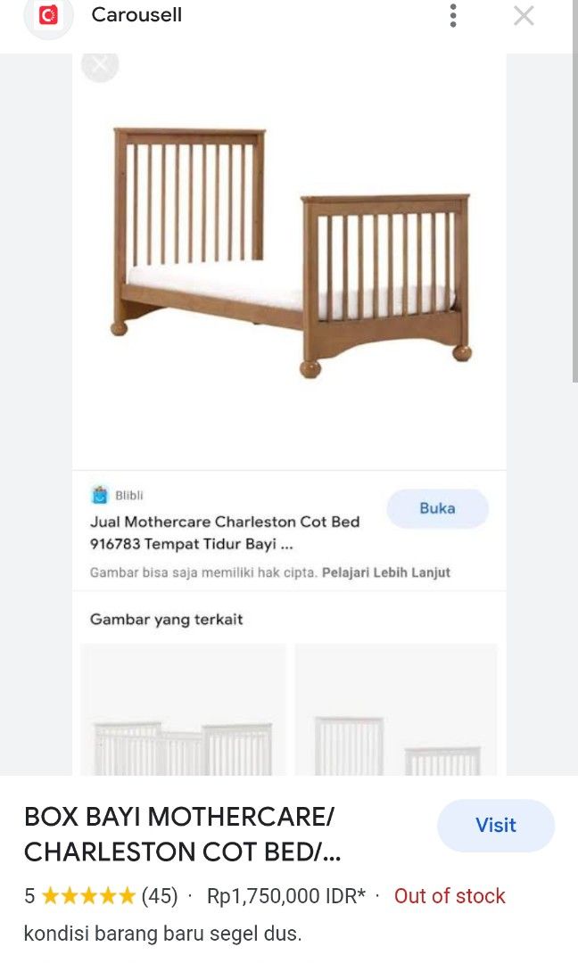 Mothercare charleston cot bed online