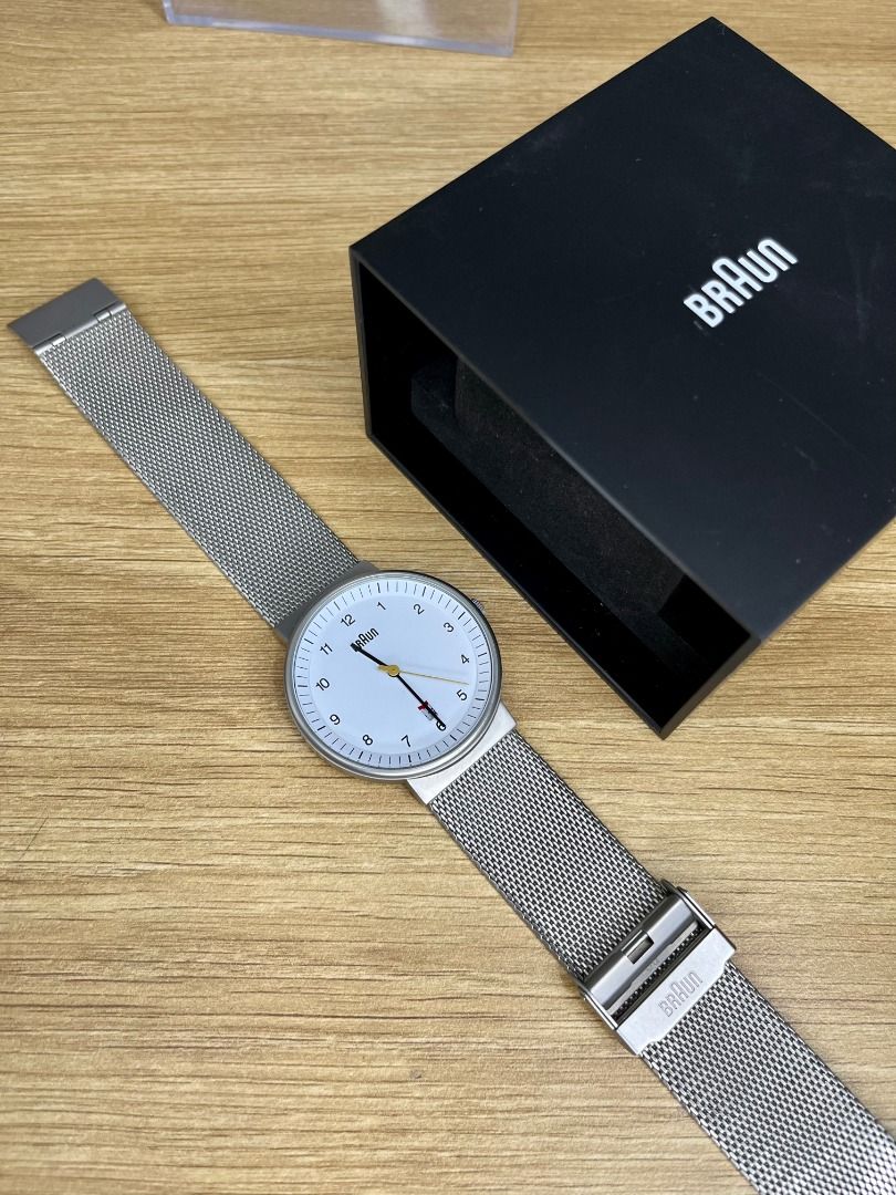 Braun mesh clearance watch