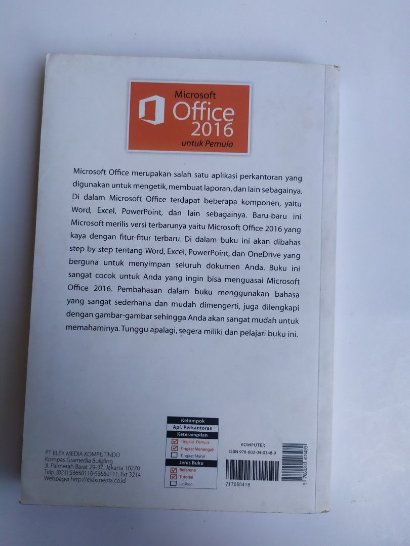 Buku Microsoft Office 2016 untuk pemula, Buku & Alat Tulis, Buku di