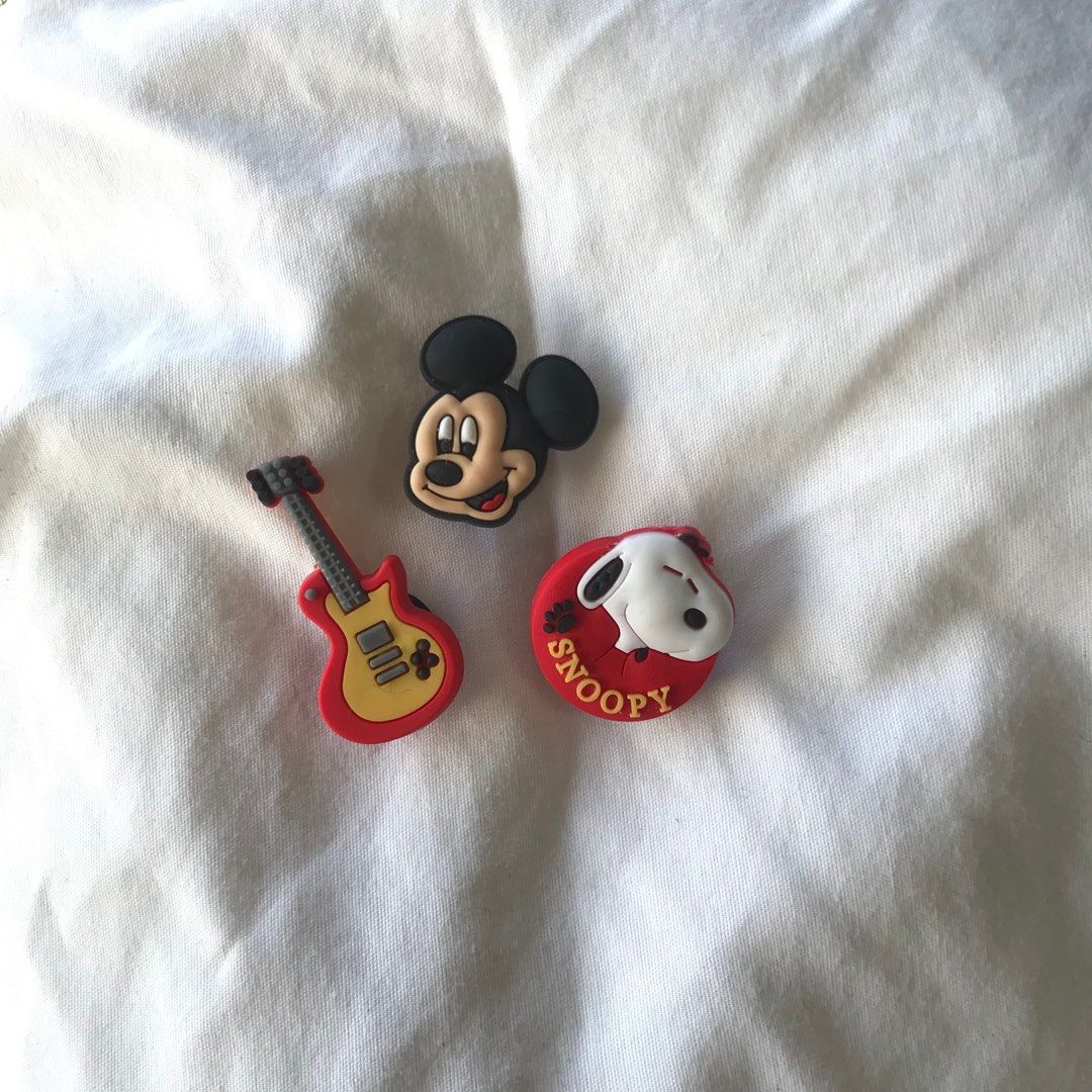 Bundle 12 Mickey Mouse, Snoopy, Electric Guitar Jibbitz Accessories