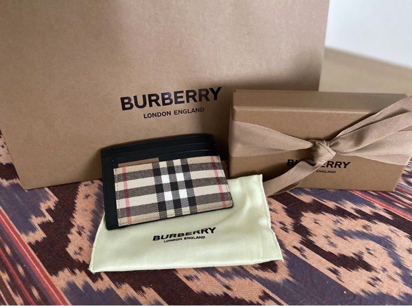 Burberry Vintage Check Money Clip Card Case