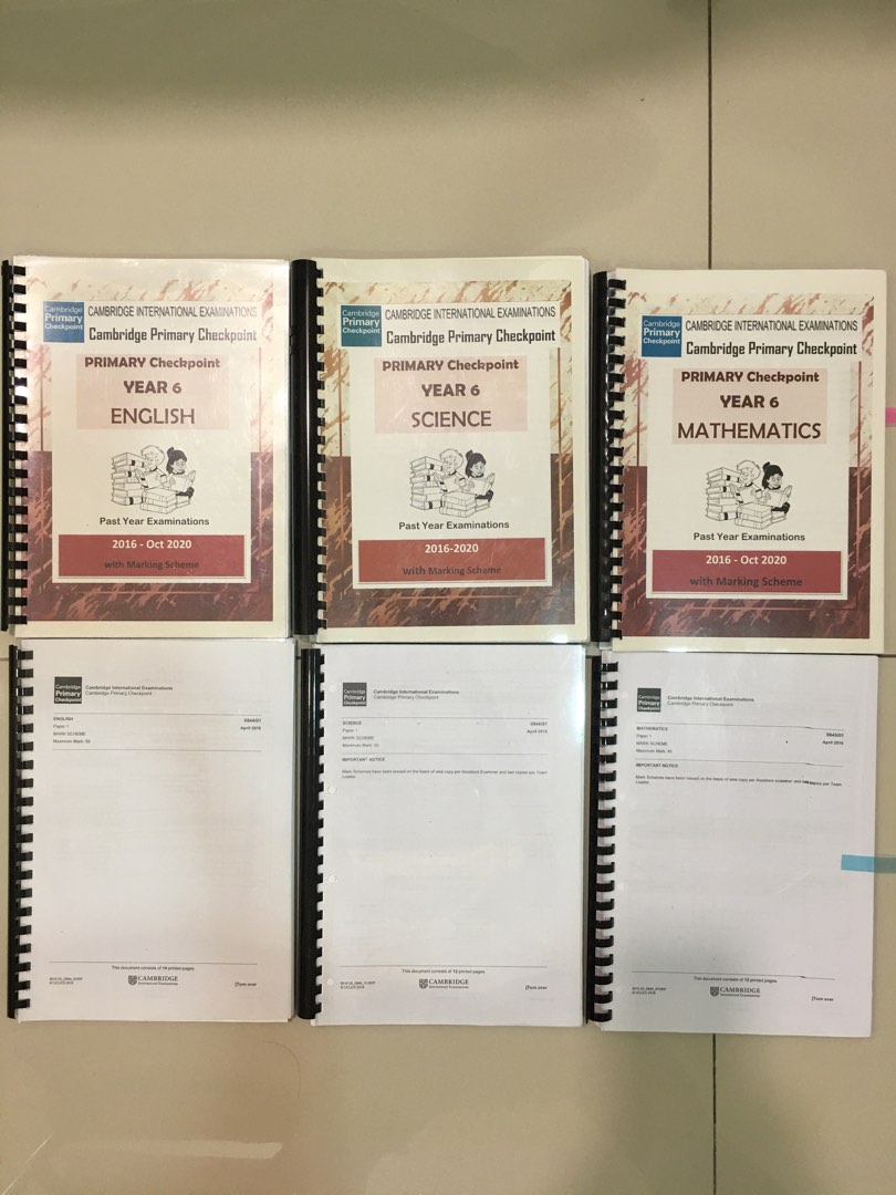 Cambridge primary checkpoint year 6 past years papers 2016 2020