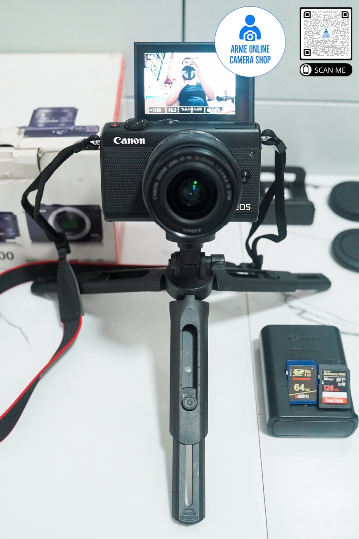 Canon M100 Mirrorless Camera Boxed and Complete Vlogging Package with
