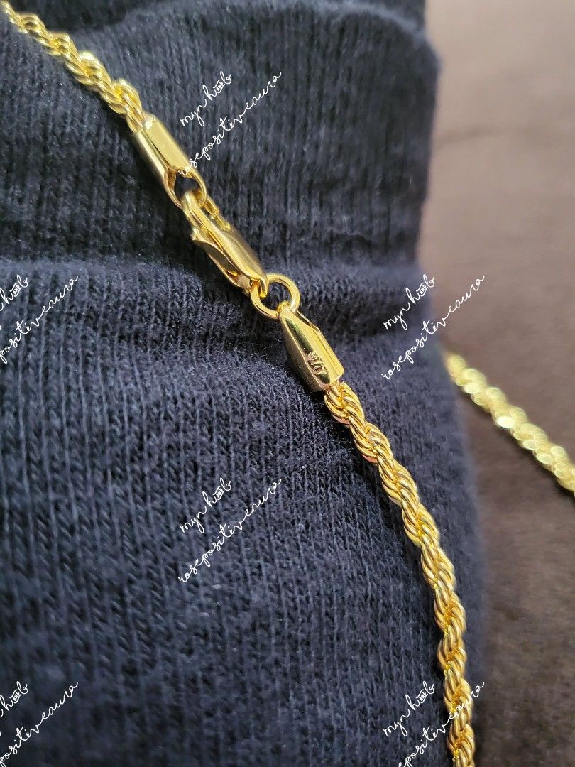 Chain 24k gold plated rope, Women's Fashion, Jewelry & Organisers ...