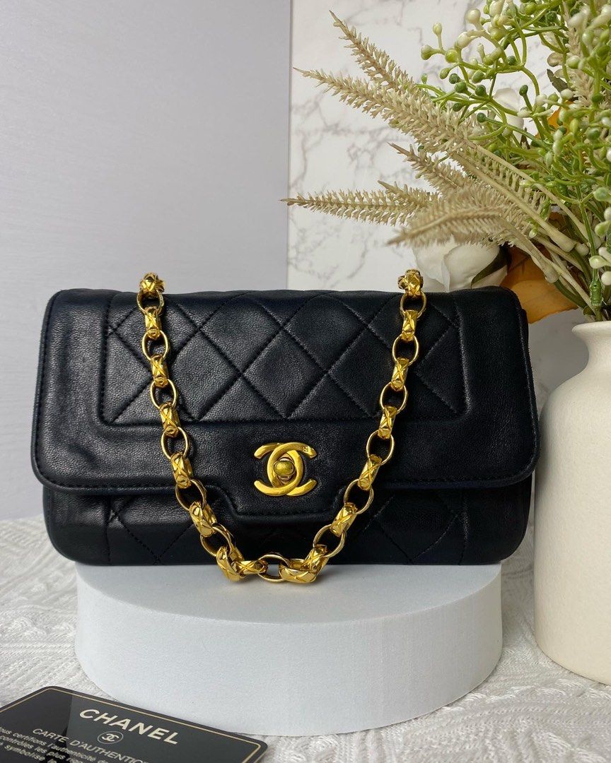 Chanel Diana Mini Flap, Luxury, Bags & Wallets on Carousell
