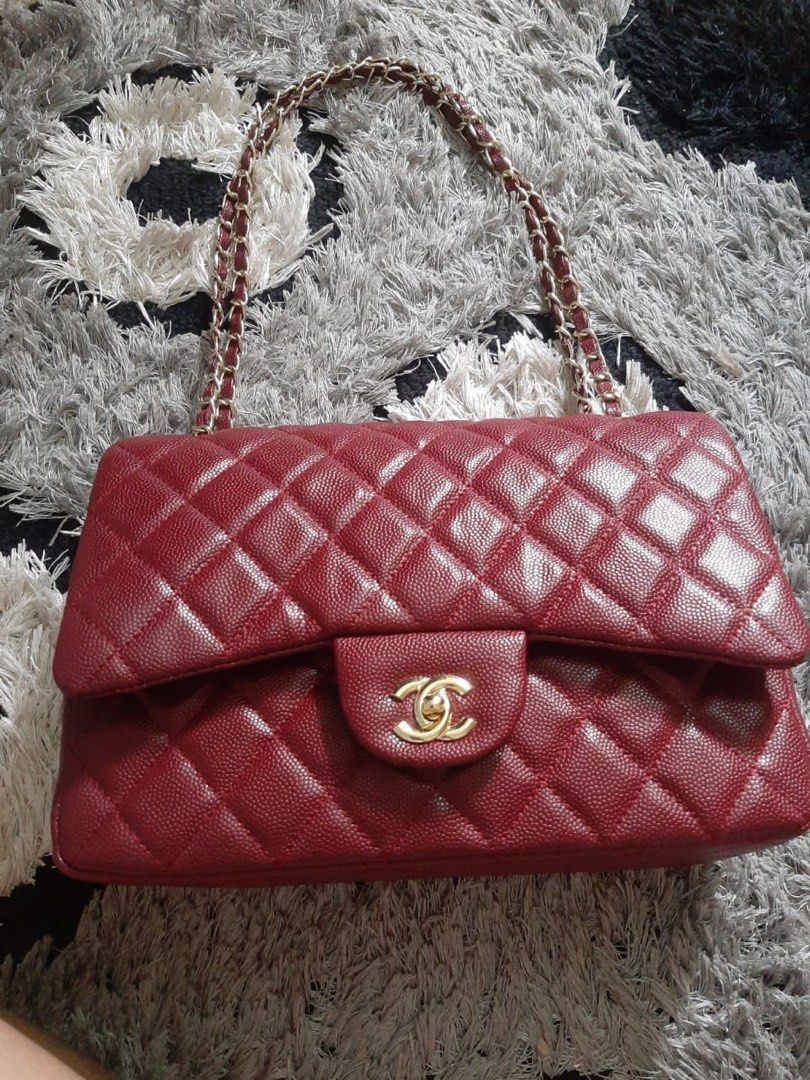 Chanel Flap Bag in Red, Luxury, Bags & Wallets on Carousell