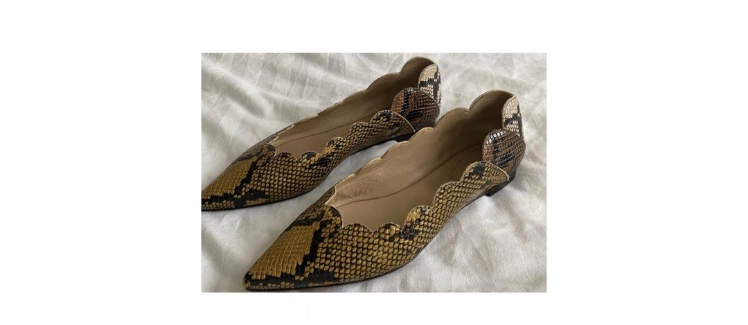 Chloe snakeskin flats sale