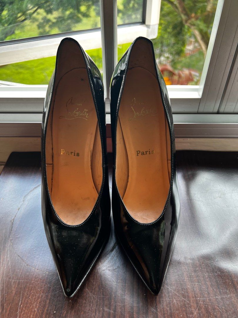 Christian louboutin black patent clearance