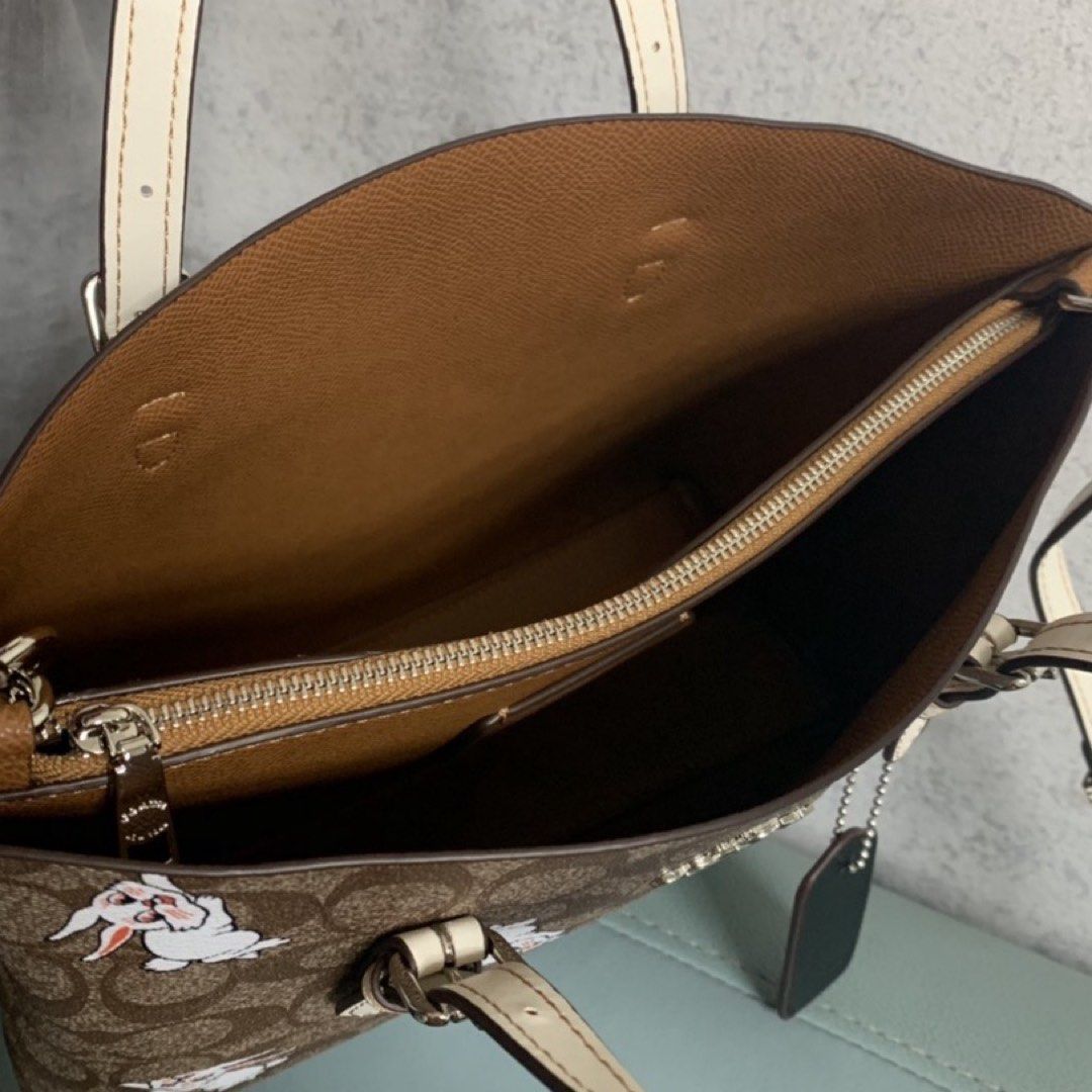 Coach Mollie Tote With Rabbit Print, Women's Fashion, Bags & Wallets ...