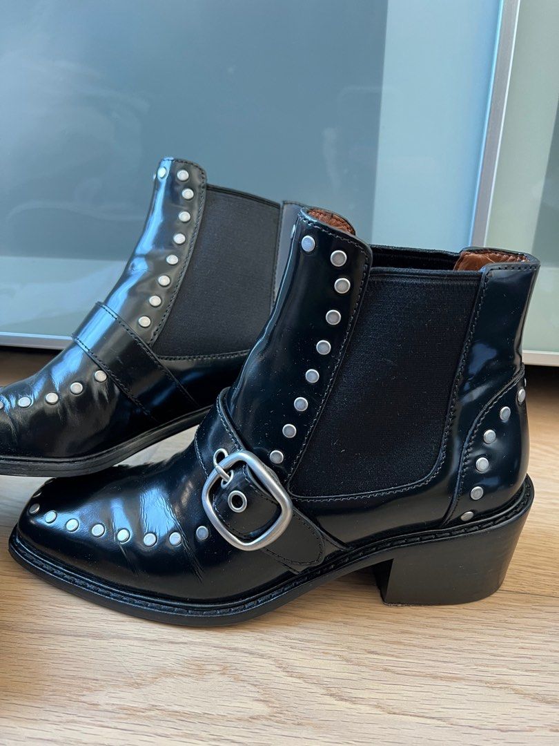 Coach nora chelsea studded top booties