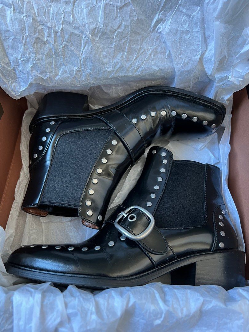 Coach nora chelsea bootie top with studs