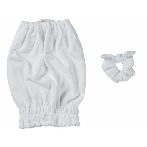 Conair Basik Edition White Hair Towel and Scrunchie Set, Beauty