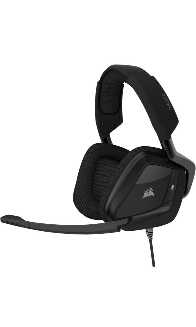Corsair VOID Elite Surround Premium Gaming Headset with 7.1 Surround Sound Discord Certified Works with PC Xbox Series X Xbox Series S PS5 PS4 Nintendo Switch Carbon Audio Headphones