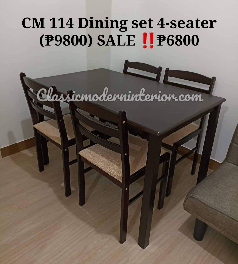 Dining Set 4seater SALE, Furniture & Home Living, Furniture, Tables