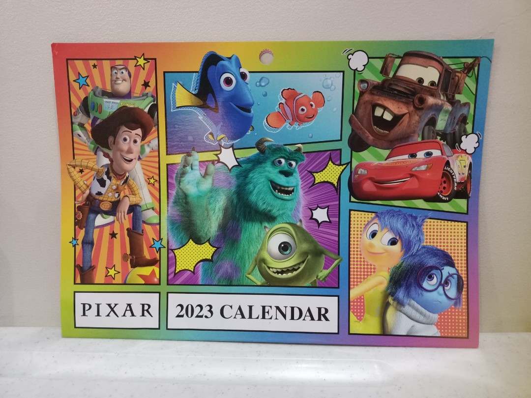 Disney Pixar 2023 Wall Calendar, Hobbies & Toys, Stationary & Craft
