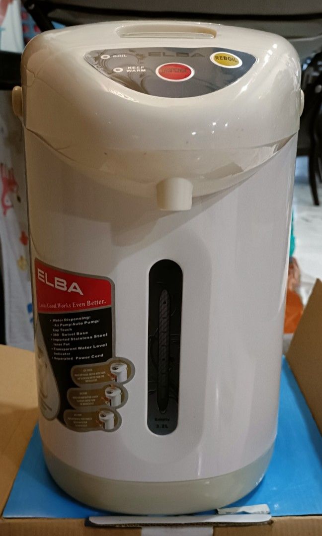 Elba electric thermo pot 3.2 litre, TV & Home Appliances, Kitchen