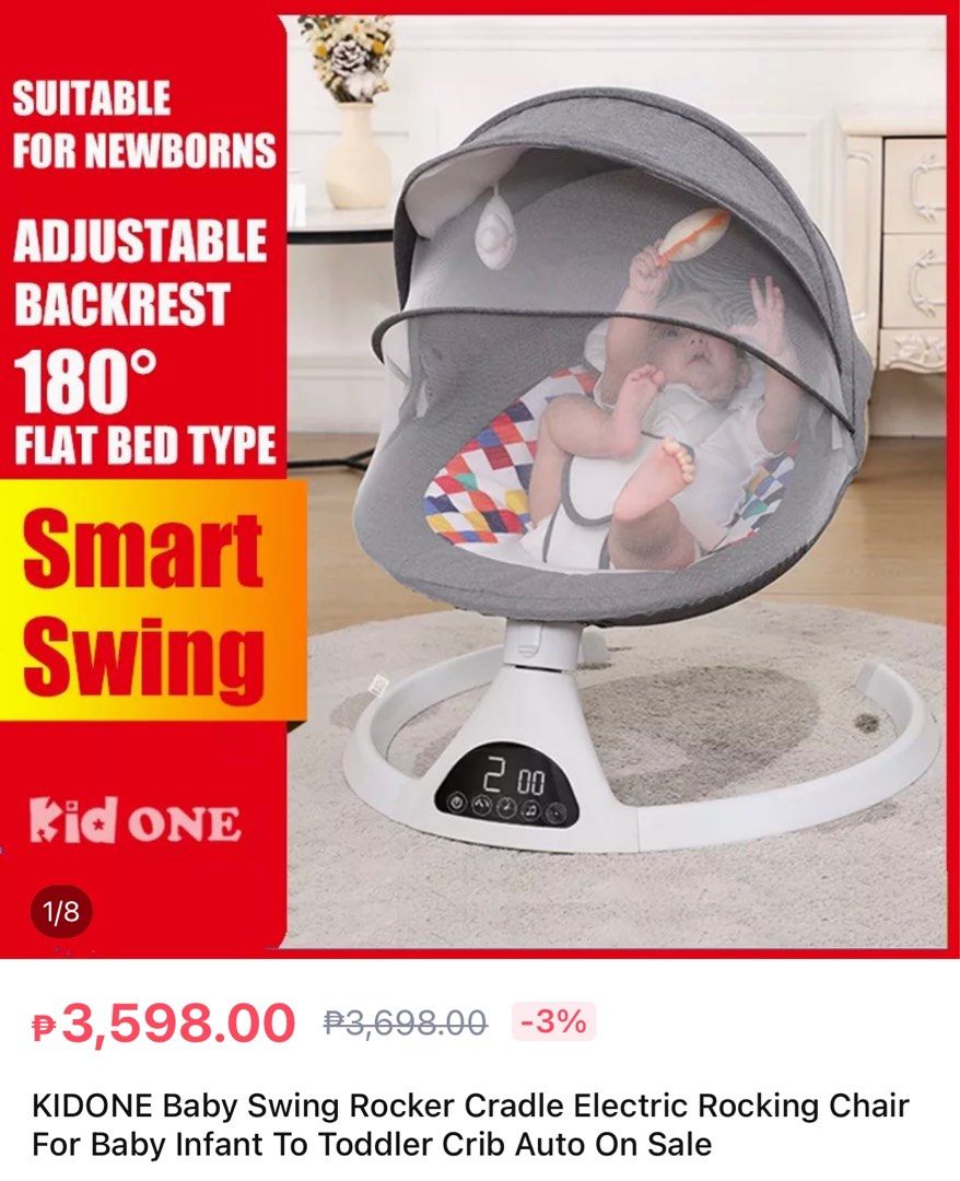 Electric cradle / rocker, Babies & Kids, Baby Nursery & Kids Furniture