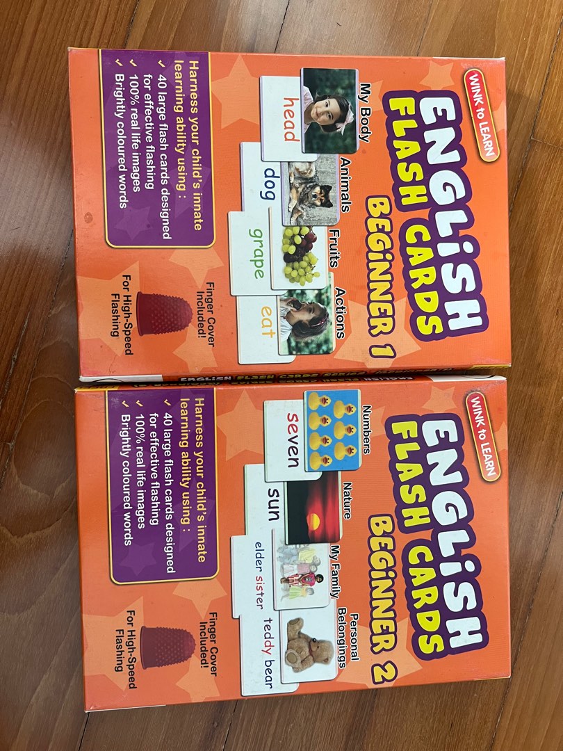 English Flash Cards, Hobbies & Toys, Books & Magazines, Children's