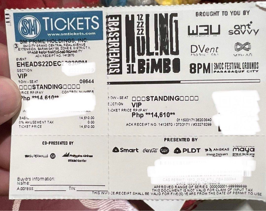 Eraserheads Eheads 2022 Concert, Tickets & Vouchers, Event Tickets on