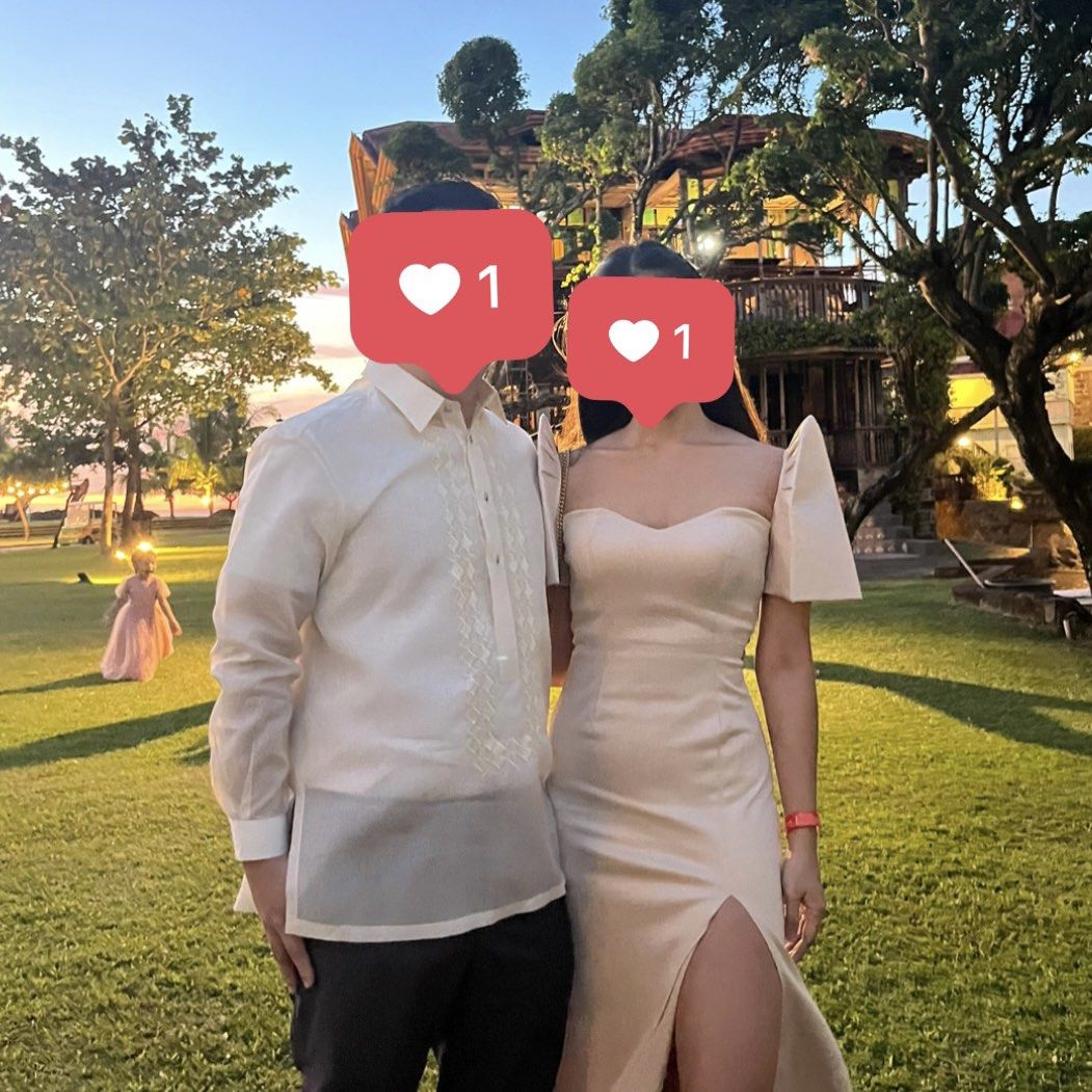 Filipiniana gown cream nude