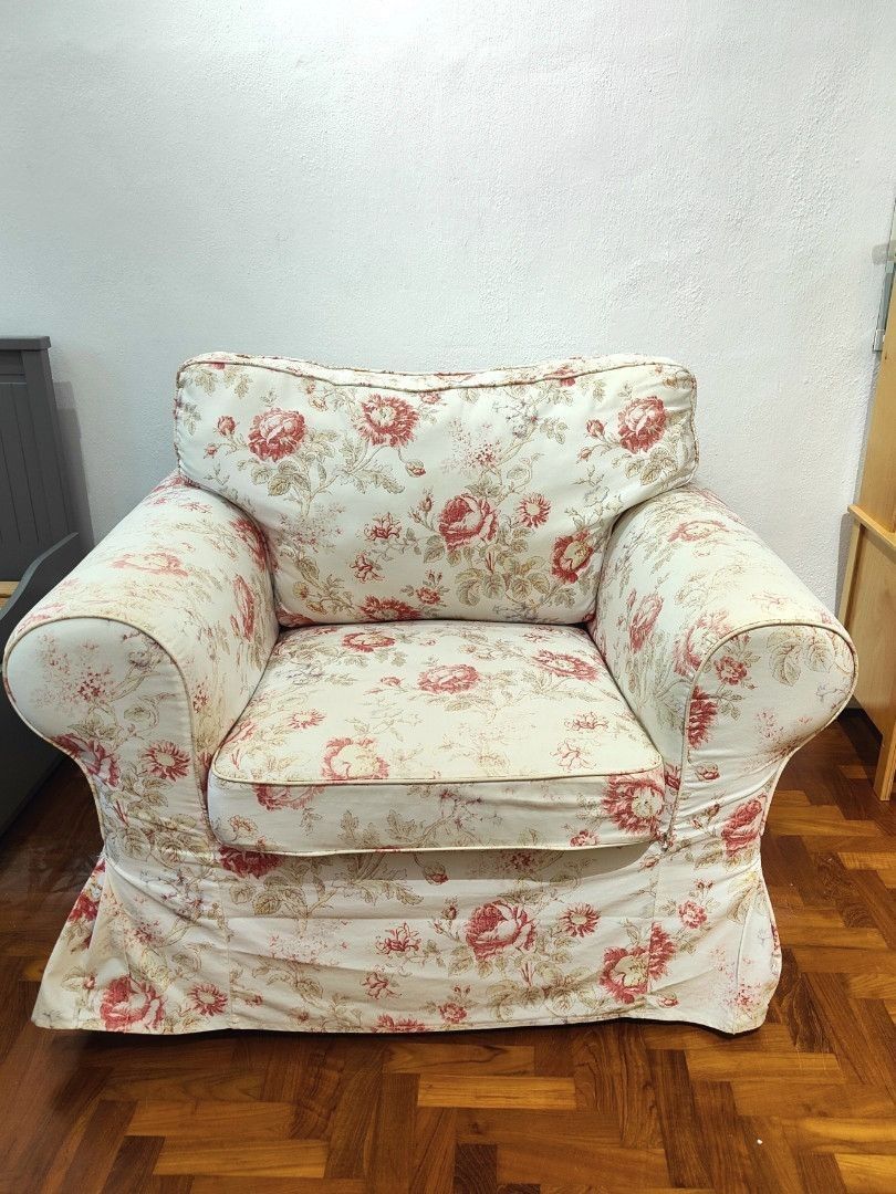 FREE / TO BLESS ikea ektorp single seater sofa couch floral flower