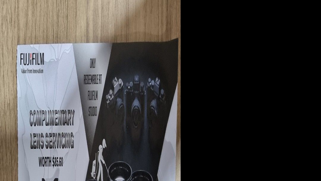 Fujifilm Lens Deep Cleaning and Calibration voucher, Tickets & Vouchers