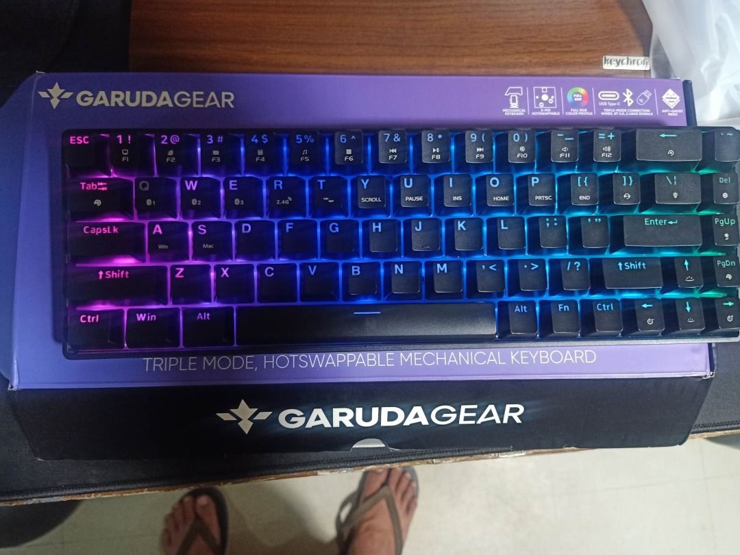 GARUDA GEAR GG68B (BLACK) TriMode Wireless, Hot Swappable, 65