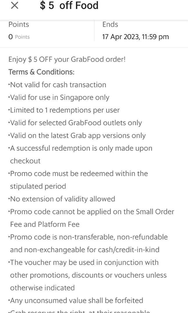 Grab food voucher, Tickets & Vouchers, Vouchers on Carousell