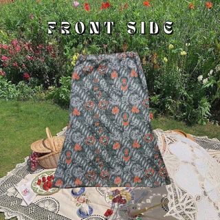 Green Orange Batik Mermaid Skirt