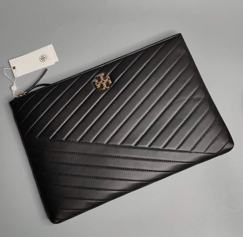 GUARANTEED AUTHENTIC / ORIGINAL TORY BURCH KIRA CHEVRON POUCH FREE  SHIPPING, Luxury, Bags & Wallets on Carousell