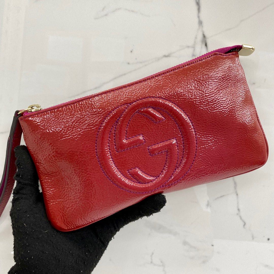 Red new arrivals wristlet clutch