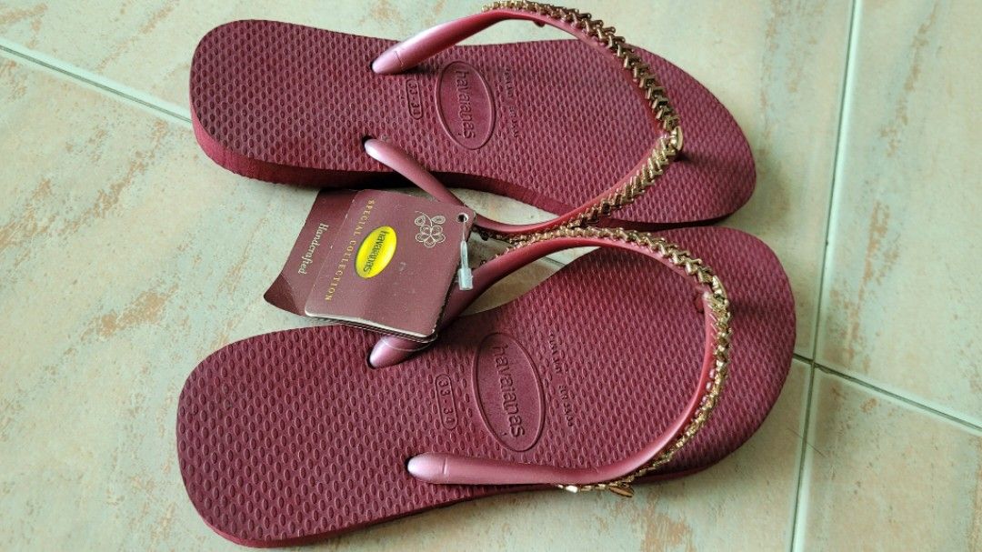Havaianas maroon sale