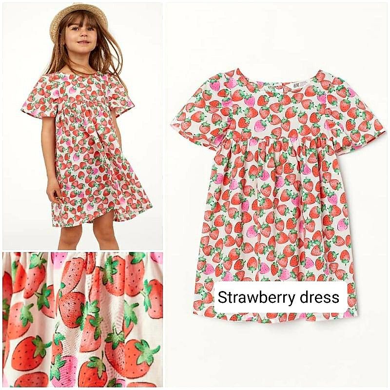 Hu0026M Girls Printed Dress, Babies u0026 Kids, Babies u0026 Kids Fashion on Carousell