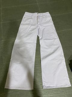 H&M lilac twill trousers