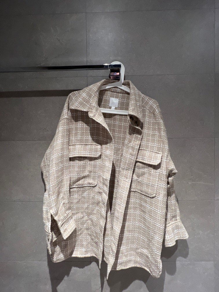 H&M oversized tweed jacket, Women's Fashion, Coats, Jackets and