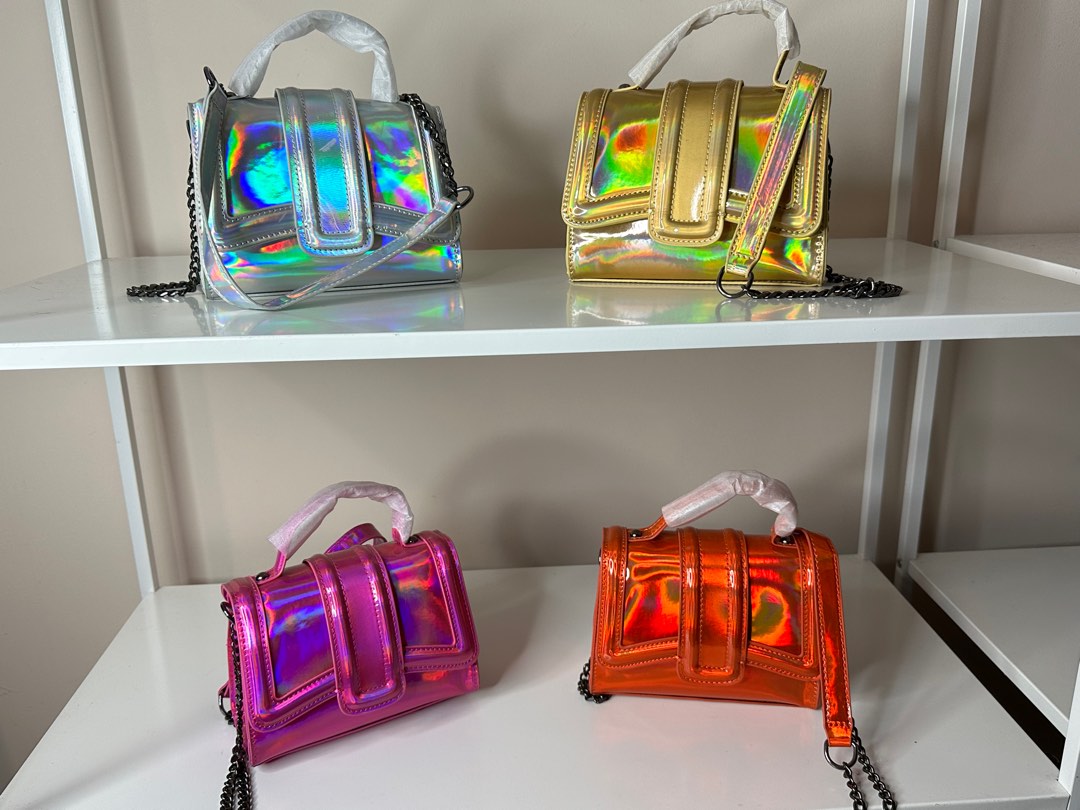 Holographic chain sling bag, Women's Fashion, Bags & Wallets, Cross-body  Bags on Carousell