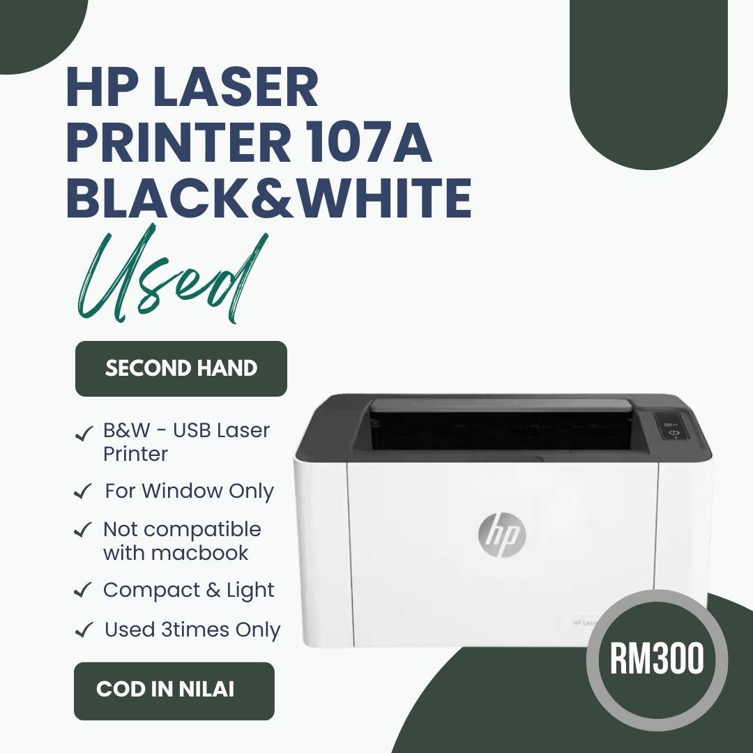 HP 107a Laser Printer Computers Tech Printers Scanners