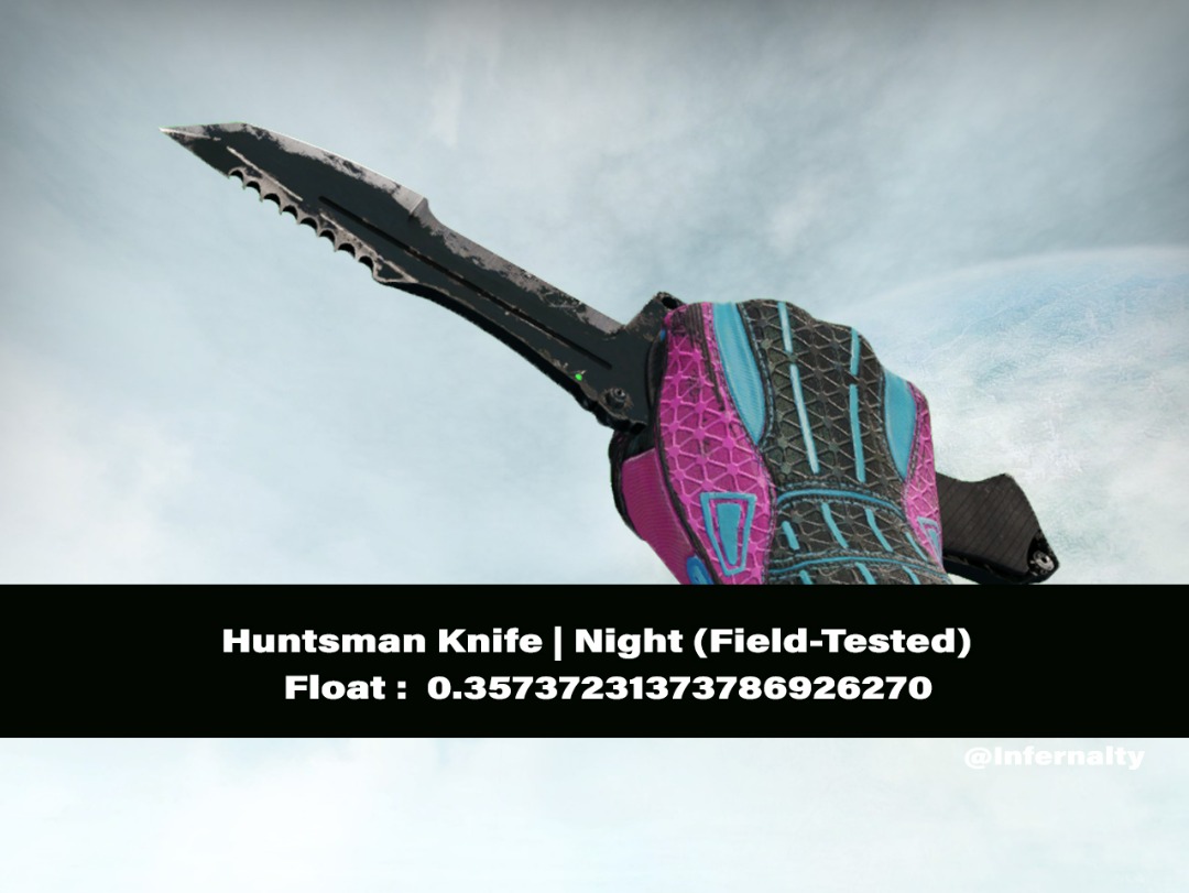 Huntsman Knife Night FT CSGO SKINS KNIVES, Video Gaming, Gaming ...
