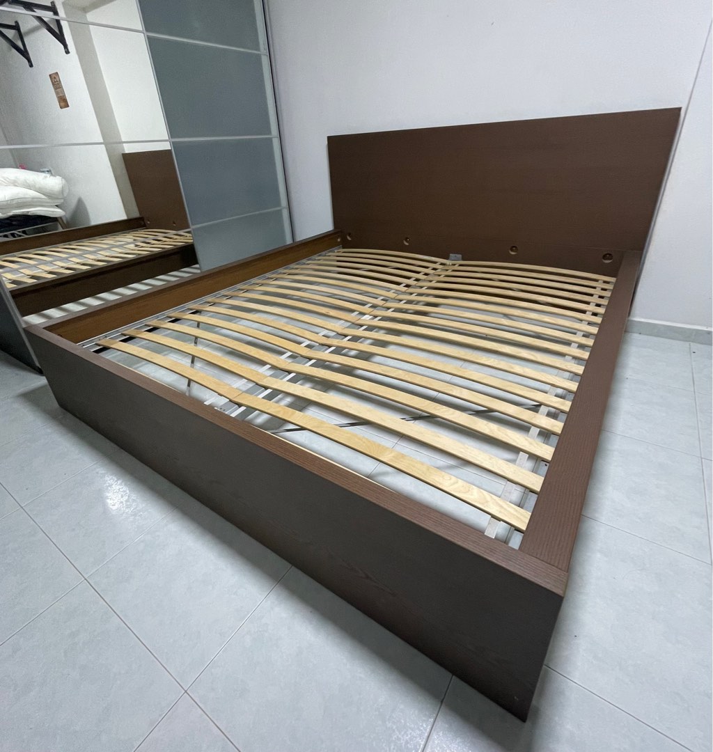 Ikea Malm King Size Bed Frame, Furniture & Home Living, Furniture